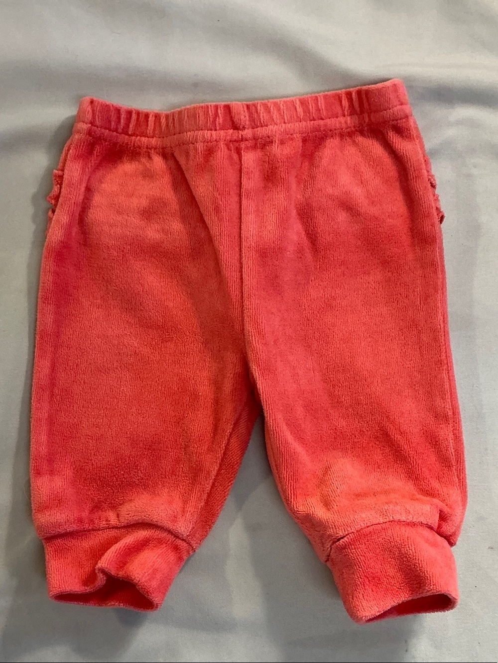 Laura Ashley Coral Plush/Velour Jogger Pants